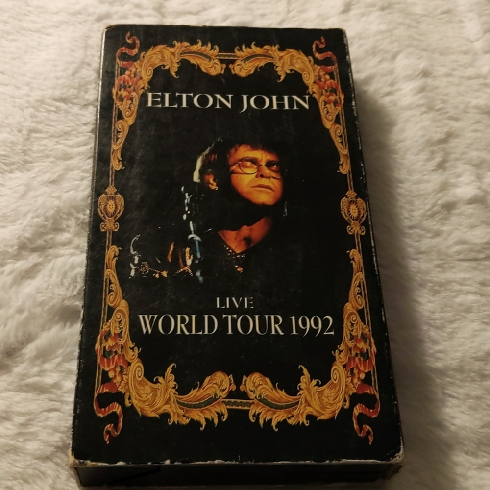 💵2/$10Bundle and Save💵VHS| Elton John Live World Tour 1992 Music Movie Tape